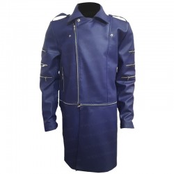 Adam Lambert Purple Leather Coat